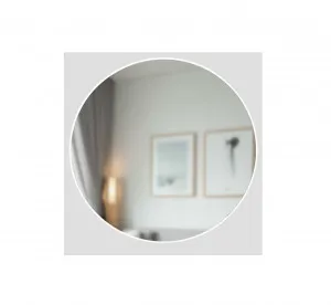 Alex Round White Mirror 90cm x 90cm by Luxe Mirrors, a Mirrors for sale on Style Sourcebook