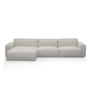 Roshil Left Chaise Fabric Sofa - Fog Grey by Interior Secrets - AfterPay Available by Interior Secrets, a Sofas for sale on Style Sourcebook