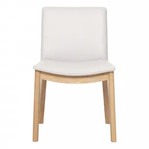 Everest Dining Chair in Leather White / Clear Lacquer by OzDesignFurniture, a Dining Chairs for sale on Style Sourcebook