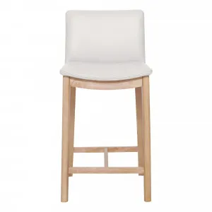 Everest Bar Chair in Leather White / Clear by OzDesignFurniture, a Bar Stools for sale on Style Sourcebook