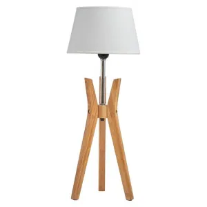 Elena Bamboo Tripod Table Lamp, Natural / Off White by New Oriental, a Table & Bedside Lamps for sale on Style Sourcebook