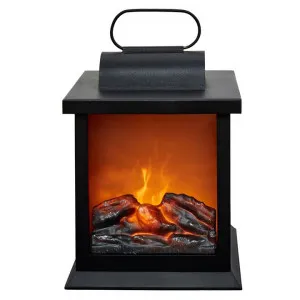 Horam LED Fireplace Lantern, Small by New Oriental, a Lanterns for sale on Style Sourcebook
