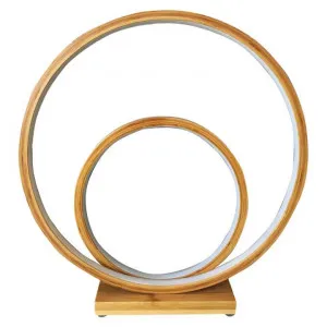Bilto Bamboo LED Table Lamp, Double Ring, Natural by New Oriental, a Table & Bedside Lamps for sale on Style Sourcebook