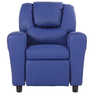 Ionian Faux Leather Kids Recliner Armchair, Blue by New Oriental, a Kids Chairs & Tables for sale on Style Sourcebook