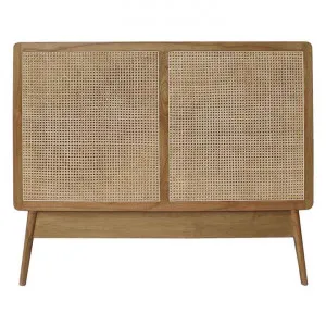 Sandro Mindi Wood & Rattan Bed Headboard, Queen, Natural by Chateau Legende, a Bed Heads for sale on Style Sourcebook