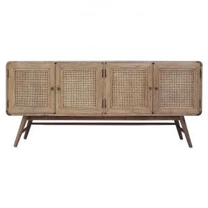 Sandro Mindi Wood & Rattan 4 Door Sideboard, 180cm, Natural by Chateau Legende, a Sideboards, Buffets & Trolleys for sale on Style Sourcebook