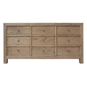 Macaire Mindy Wood 9 Drawer Chest, Natural by Chateau Legende, a Dressers & Chests of Drawers for sale on Style Sourcebook
