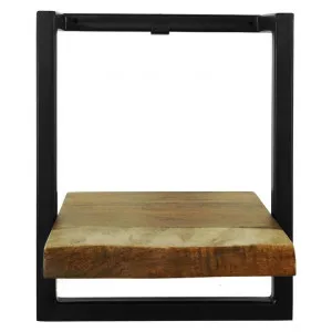 Marco Mango Wood & Steel Wall Shelf, 1 Tier, 25cm by Chateau Legende, a Decorative Boxes for sale on Style Sourcebook
