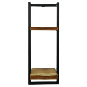 Marco Mango Wood & Steel Wall Shelf, 2 Tier, 25cm by Chateau Legende, a Decorative Boxes for sale on Style Sourcebook