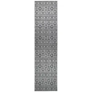 Pacific No.3333 Indoor / Outdoor Runner Rug, 230x66cm, Grey / Black by Austex International, a Outdoor Rugs for sale on Style Sourcebook
