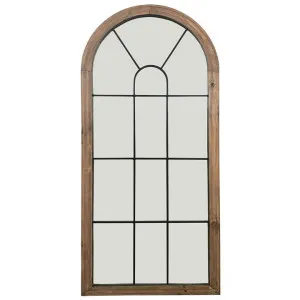 Dultic Recycled Pine Timber & Iron Frame Arched Floor Mirror, 183cm by Winsun Furniture, a Mirrors for sale on Style Sourcebook