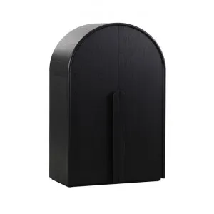 Alora 150cm (H) Ash Curve Cabinet - Full Black by Interior Secrets - AfterPay Available by Interior Secrets, a Cabinets, Chests for sale on Style Sourcebook