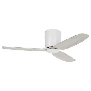 Seacliff Indoor / Outdoor DC Hugger Ceiling Fan with Remote, 112cm/44", White / Gessami Oak by Eglo, a Ceiling Fans for sale on Style Sourcebook
