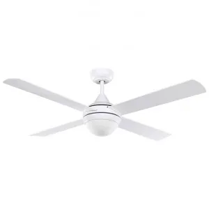 Stradbroke Indoor / Outdoor DC Ceiling Fan with Light & Remote, 122cm/48", White by Eglo, a Ceiling Fans for sale on Style Sourcebook