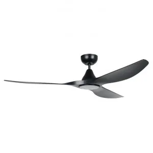 Surf DC Ceiling Fan with CCT LED Light & Remote, 150cm/60", Black by Eglo, a Ceiling Fans for sale on Style Sourcebook