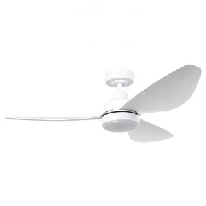Torquay Indoor / Outdoor DC Ceiling Fan with CCT LED Light & Remote, 122cm/48", White by Eglo, a Ceiling Fans for sale on Style Sourcebook