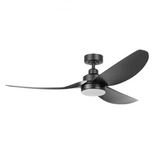 Torquay Indoor / Outdoor DC Ceiling Fan with CCT LED Light & Remote, 142cm/56", Black by Eglo, a Ceiling Fans for sale on Style Sourcebook