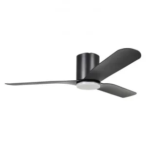 Iluka Indoor / Outdoor DC Hugger Ceiling Fan with CCT LED Light & Remote, 132cm/52", Black by Eglo, a Ceiling Fans for sale on Style Sourcebook
