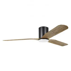 Iluka Indoor / Outdoor DC Hugger Ceiling Fan with CCT LED Light & Remote, 150cm/60", Black / Rustic Brown by Eglo, a Ceiling Fans for sale on Style Sourcebook