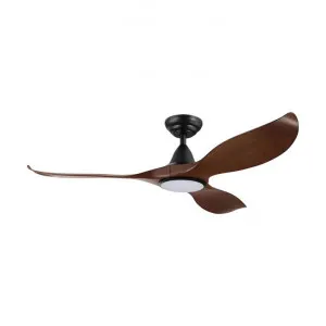 Noosa Indoor / Outdoor DC Ceiling Fan with CCT LED Light & Remote, 132cm/52", Black / Dark Walnut by Eglo, a Ceiling Fans for sale on Style Sourcebook