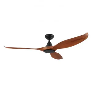 Noosa Indoor / Outdoor DC Ceiling Fan with Remote, 150cm/60", Black / Teak by Eglo, a Ceiling Fans for sale on Style Sourcebook