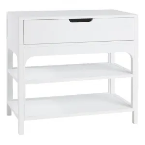 Arco Wooden Bedside Table, Large, White by Canvas Sasson, a Bedside Tables for sale on Style Sourcebook