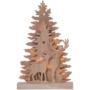 Fauna LED Light Up Wooden Christmas Ornament, Brown by Eglo, a Statues & Ornaments for sale on Style Sourcebook