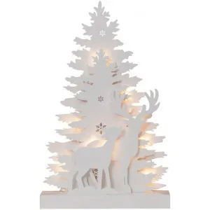 Fauna LED Light Up Wooden Christmas Ornament, White by Eglo, a Statues & Ornaments for sale on Style Sourcebook