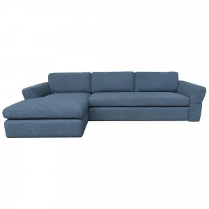 Bowie 3 Seater Sofa + Chaise LHF in Como Blue by OzDesignFurniture, a Sofas for sale on Style Sourcebook