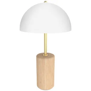 Blaire Timber & Metal Table Lamp, White by Mercator, a Table & Bedside Lamps for sale on Style Sourcebook