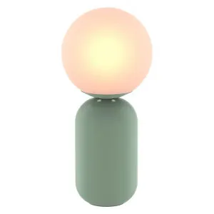 Luciano Metal & Glass Table Lamp, Green by Mercator, a Table & Bedside Lamps for sale on Style Sourcebook