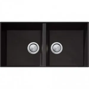 Santorini Black Double Bowl Undermount Sink by Santorini, a Kitchen Sinks for sale on Style Sourcebook