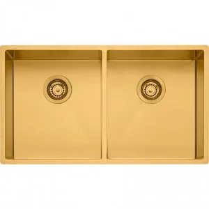 Spectra Double Bowl Brushed Gold Sink by Spectra, a Kitchen Sinks for sale on Style Sourcebook
