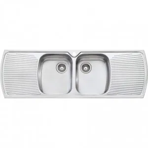 Monet Double Bowl Topmount Sink with Double Drainer by Monet, a Kitchen Sinks for sale on Style Sourcebook