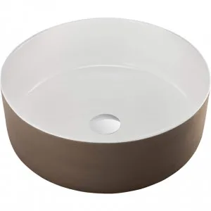 Terzofoco Natural Earth and White Circular Counter Top Basin by Terzofoco by Oliveri, a Basins for sale on Style Sourcebook