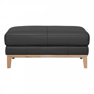 Dante Ottoman in Leather Black by OzDesignFurniture, a Ottomans for sale on Style Sourcebook