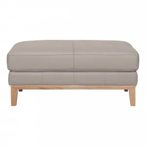 Dante Ottoman in Leather Light Mocha by OzDesignFurniture, a Ottomans for sale on Style Sourcebook