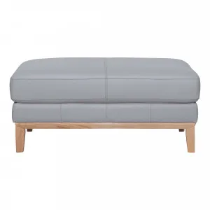 Dante Ottoman in Leather Pewter by OzDesignFurniture, a Ottomans for sale on Style Sourcebook