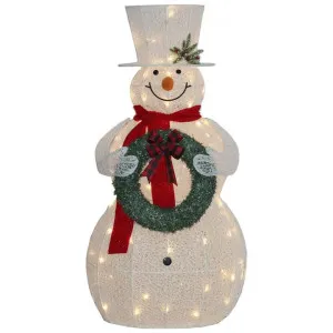Arvila LED Light Up Outdoor Christmas Snowman Figurine, 150cm, White by Swishmas, a Statues & Ornaments for sale on Style Sourcebook