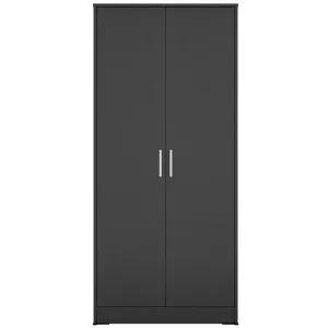 Minora 2 Door Wardrobe, Black by Silva Collections, a Wardrobes for sale on Style Sourcebook