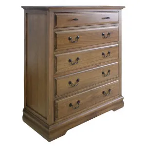 Royale Messmate Timber 5 Drawer Tallboy by Glano, a Dressers & Chests of Drawers for sale on Style Sourcebook