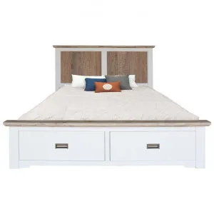 Nantucket Acacia Timber Bed with End Drawers, King by Dodicci, a Beds & Bed Frames for sale on Style Sourcebook