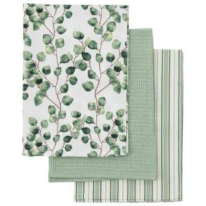 McLellan Eucalyptus Cotton 3 Piece Tea Towel Set by Casa Bella, a Table Cloths & Runners for sale on Style Sourcebook
