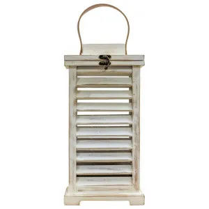 Cemex Wooden Shutter Lantern, Small by Casa Bella, a Lanterns for sale on Style Sourcebook