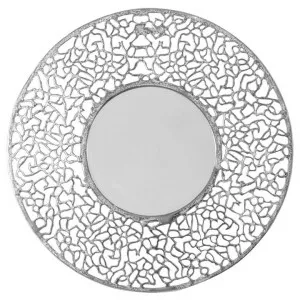 Villanova Metal Frame Round Wall Mirror, 80cm, Silver by Casa Bella, a Mirrors for sale on Style Sourcebook