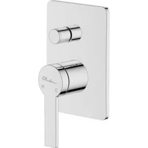 Barcelona Wall Mixer With Diverter | Made From Zinc/Brass In Chrome Finish By Oliveri by Oliveri, a Bathroom Taps & Mixers for sale on Style Sourcebook
