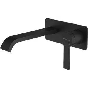 Barcelona Wall Basin Mixer Set 20mm Spout 6Star | Made From Zinc/Brass In Matte Black By Oliveri by Oliveri, a Bathroom Taps & Mixers for sale on Style Sourcebook