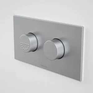 Invisi Series Ii® Round Dual Flush Plate & Raised Care Buttons Satin | Made From Plastic In Chrome Finish By Caroma by Caroma, a Toilets & Bidets for sale on Style Sourcebook