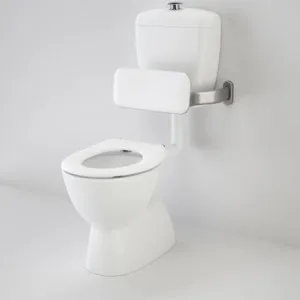 Care 400 Connector Trid Sov Snv Suite With Backrest & Caravelle Care Single Flap Seat 4Star | Made From Stainless Steel In White By Caroma by Caroma, a Toilets & Bidets for sale on Style Sourcebook