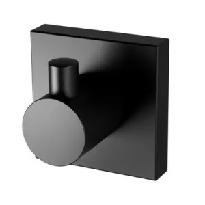 Radii Robe Hook With Square Plate In Matte Black By Phoenix by PHOENIX, a Shelves & Hooks for sale on Style Sourcebook